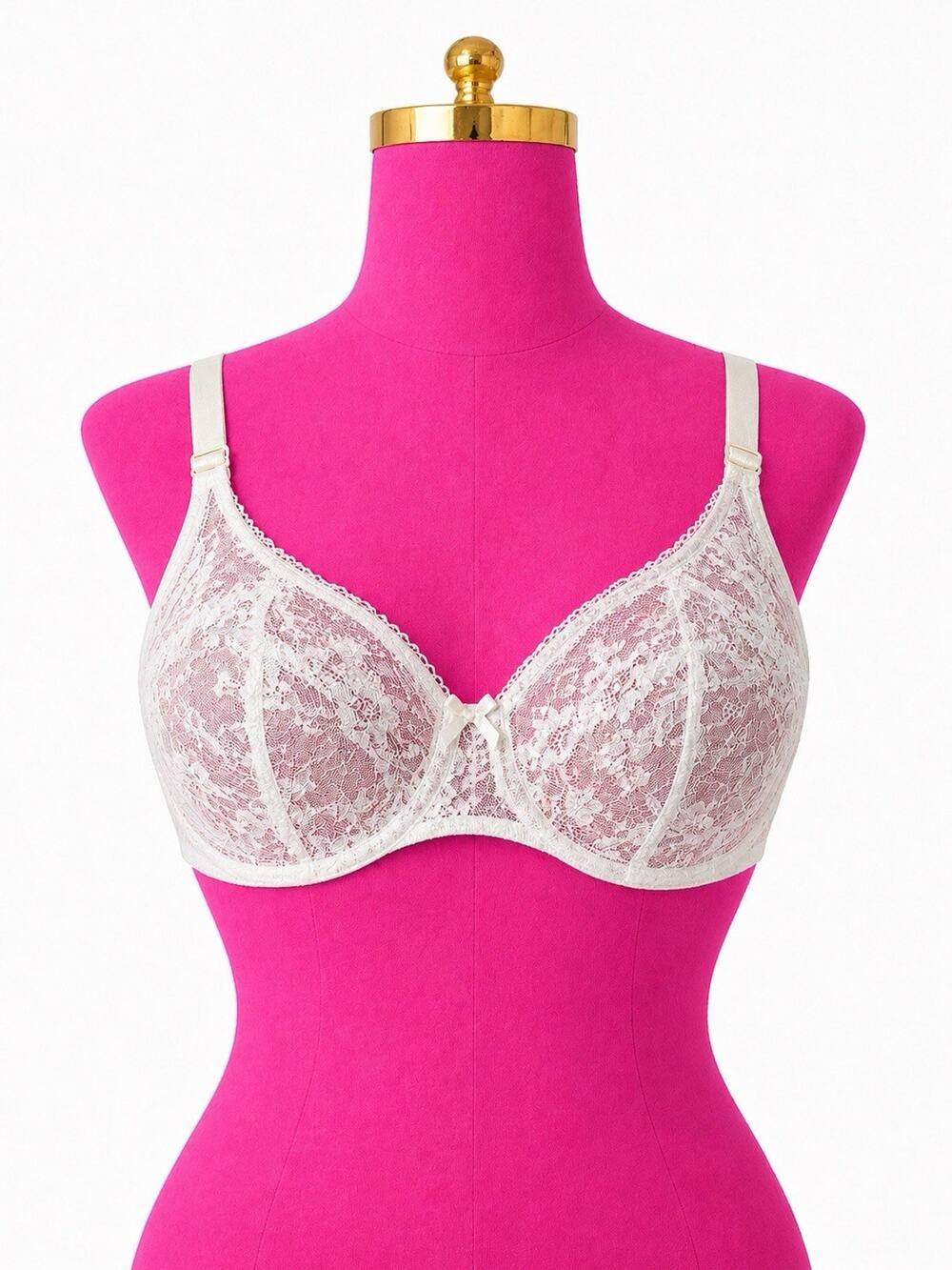 HSIA Unlined Bra Full Coverage Underwire Plus Size Lifting 42H White